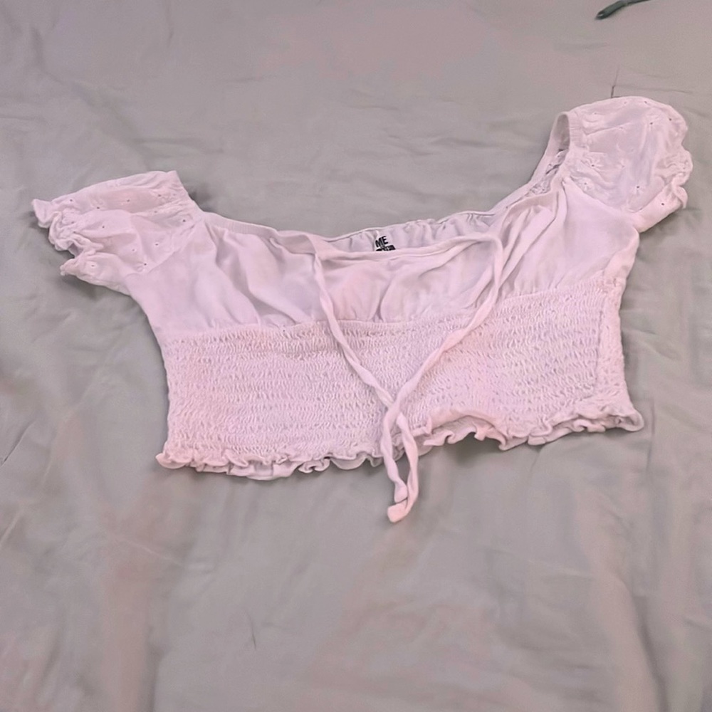 White crop top
